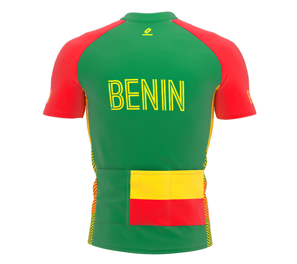 Benin Full Zipper Bike Short Sleeve Cycling Jersey for Men And