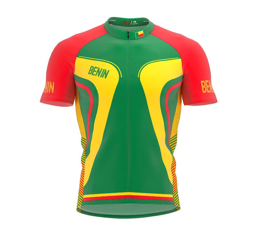 Benin  Full Zipper Bike Short Sleeve Cycling Jersey