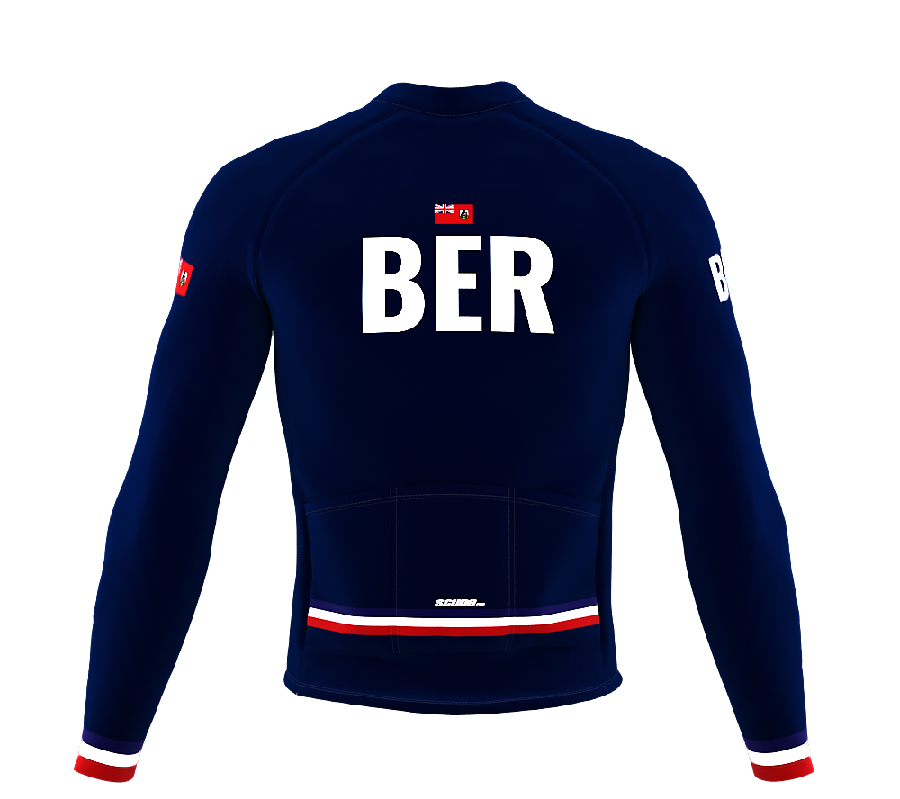 ScudoPro Pro Thermal Long Sleeve Cycling Jersey Country CODE Bermuda Blue | Men and Women