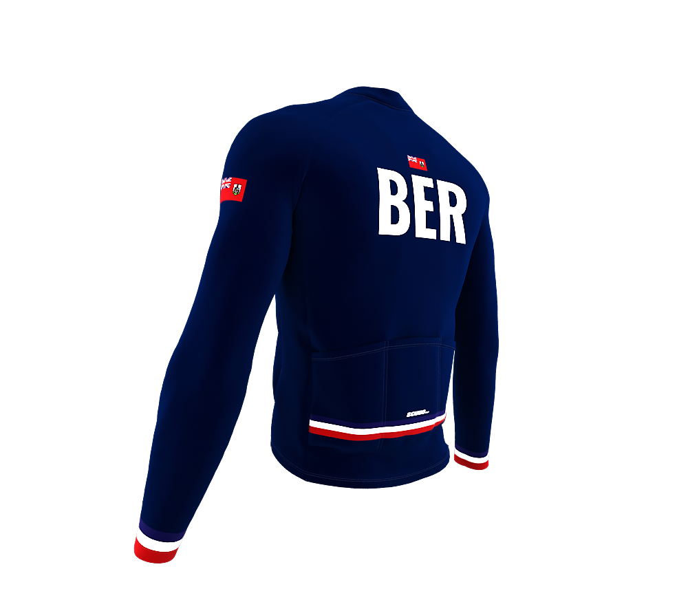 ScudoPro Pro Thermal Long Sleeve Cycling Jersey Country CODE Bermuda Blue | Men and Women