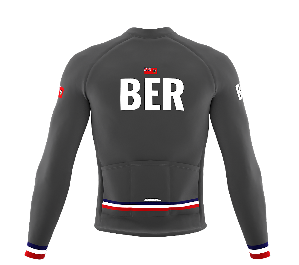 ScudoPro Pro Thermal Long Sleeve Cycling Jersey Country CODE Bermuda Gray | Men and Women
