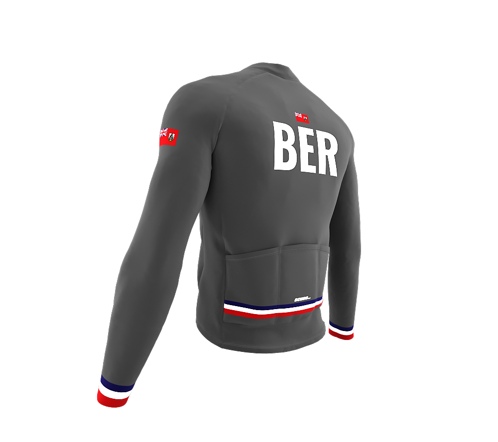 ScudoPro Pro Thermal Long Sleeve Cycling Jersey Country CODE Bermuda Gray | Men and Women