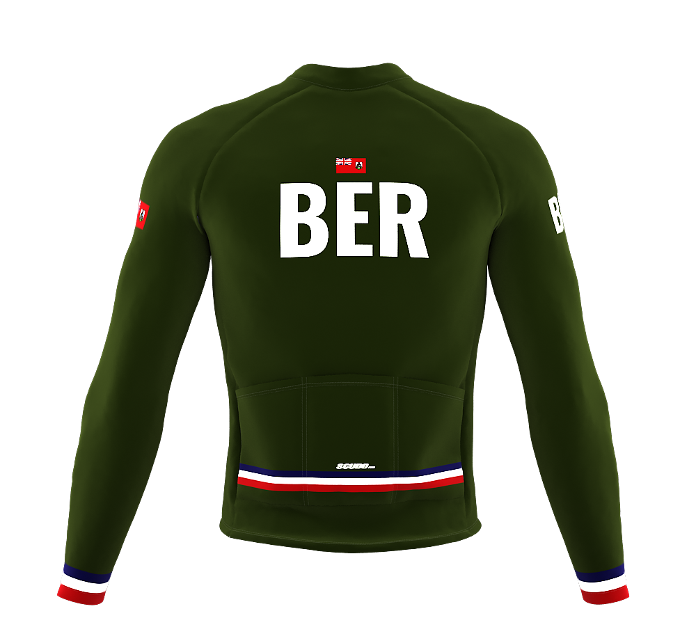 ScudoPro Pro Thermal Long Sleeve Cycling Jersey Country CODE Bermuda Green | Men and Women