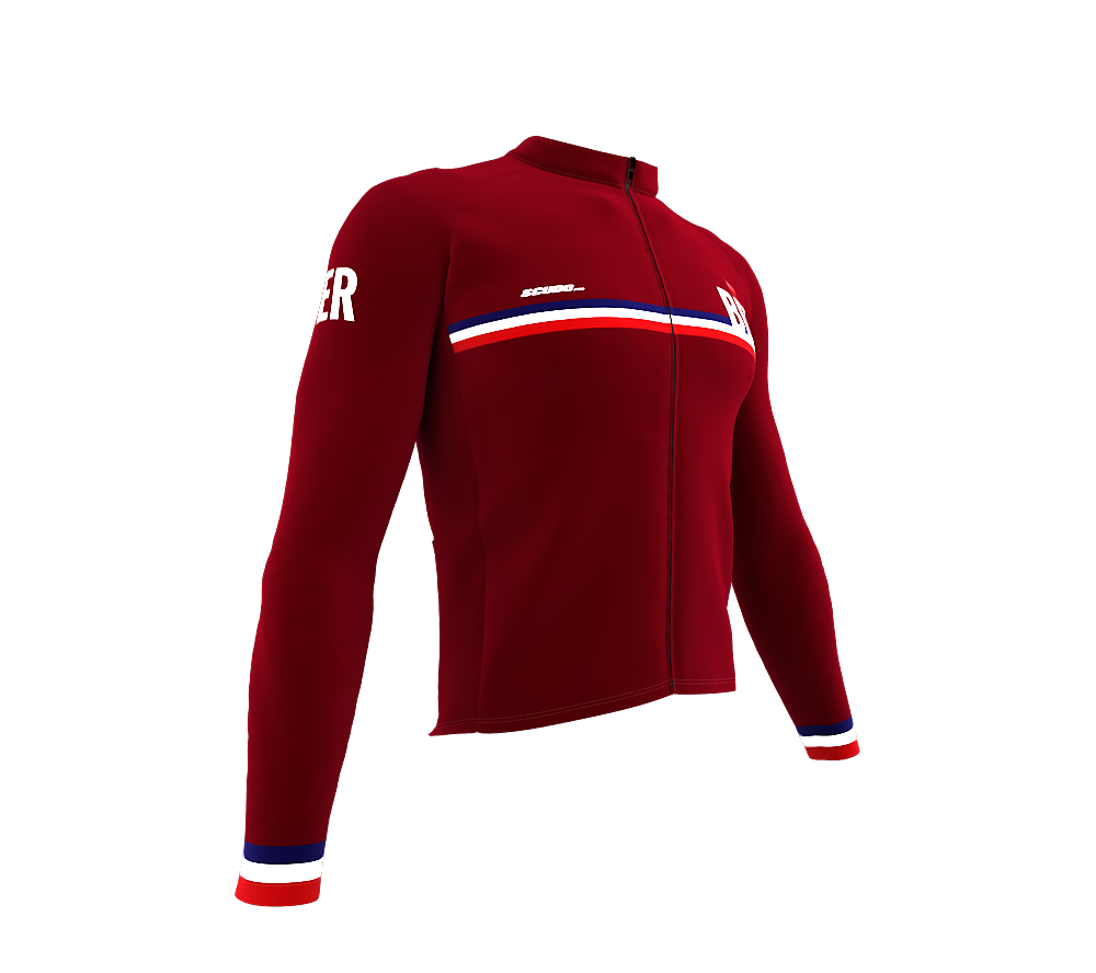 ScudoPro Pro Thermal Long Sleeve Cycling Jersey Country CODE Bermuda Vine | Men and Women