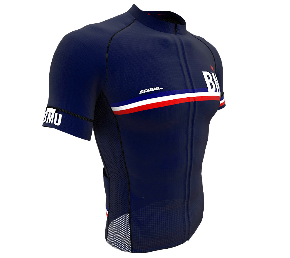 Bermuda Blue CODE Short Sleeve Cycling PRO Jersey for Men and Women