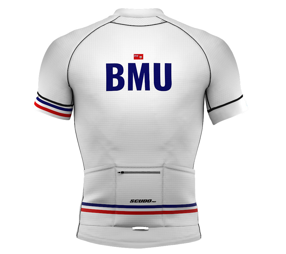 Bermuda White CODE Short Sleeve Cycling PRO Jersey for Men and Women