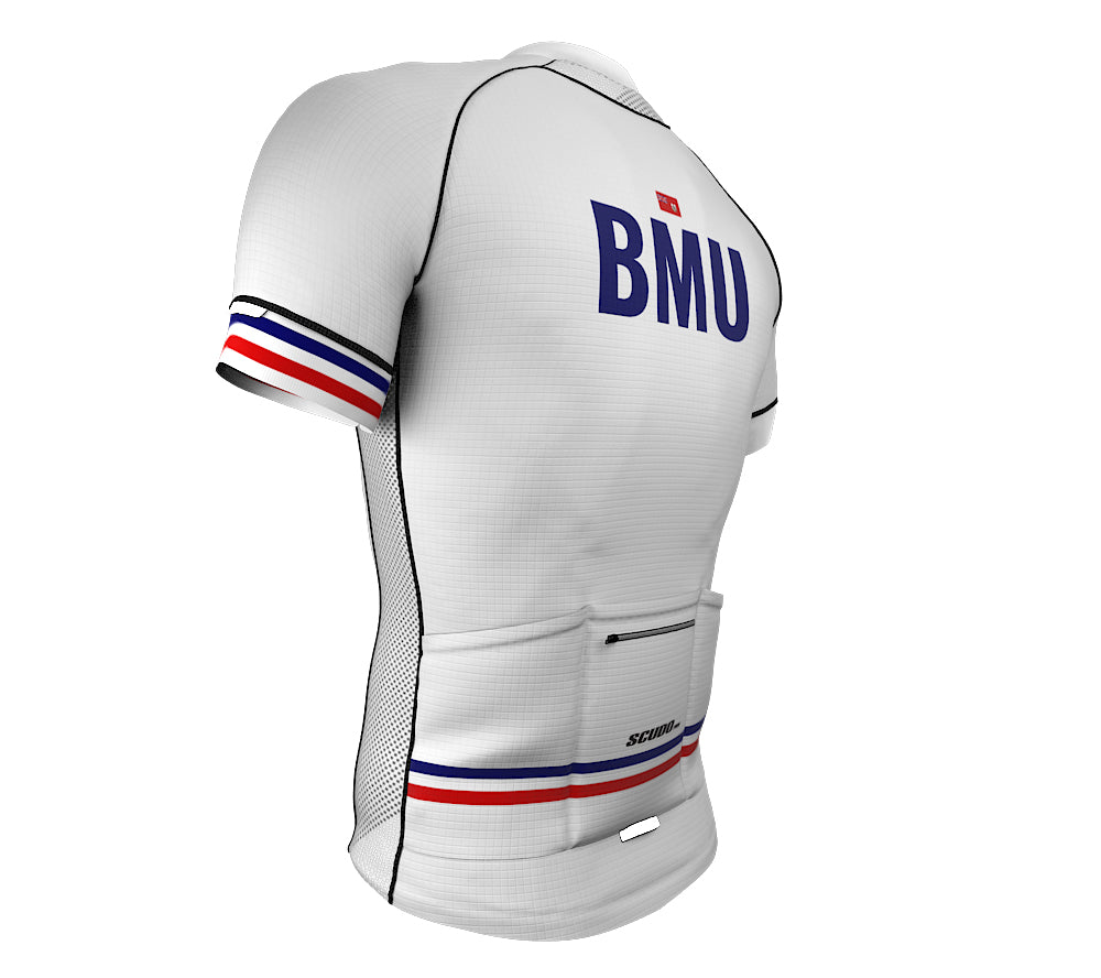 Bermuda White CODE Short Sleeve Cycling PRO Jersey for Men and Women
