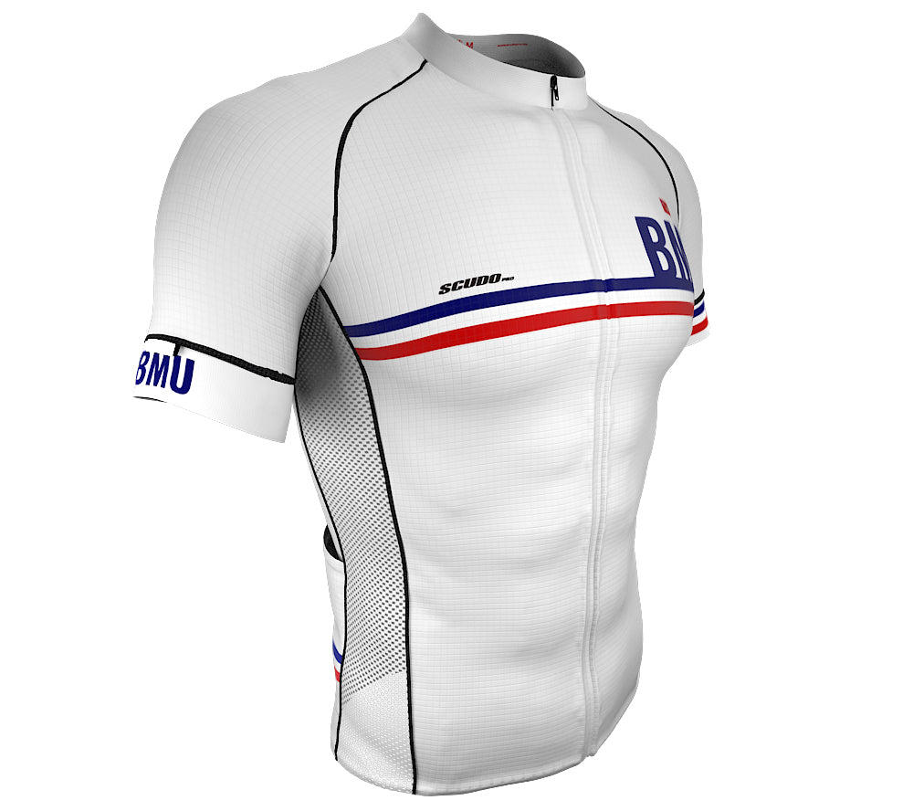 Bermuda White CODE Short Sleeve Cycling PRO Jersey for Men and Women