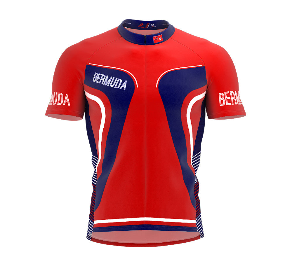Bermuda  Full Zipper Bike Short Sleeve Cycling Jersey