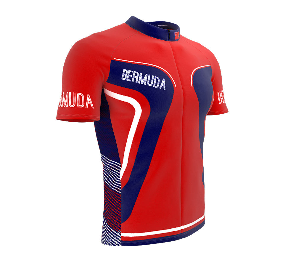 Bermuda  Full Zipper Bike Short Sleeve Cycling Jersey