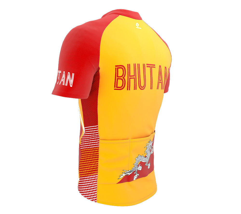 Bhutan  Full Zipper Bike Short Sleeve Cycling Jersey