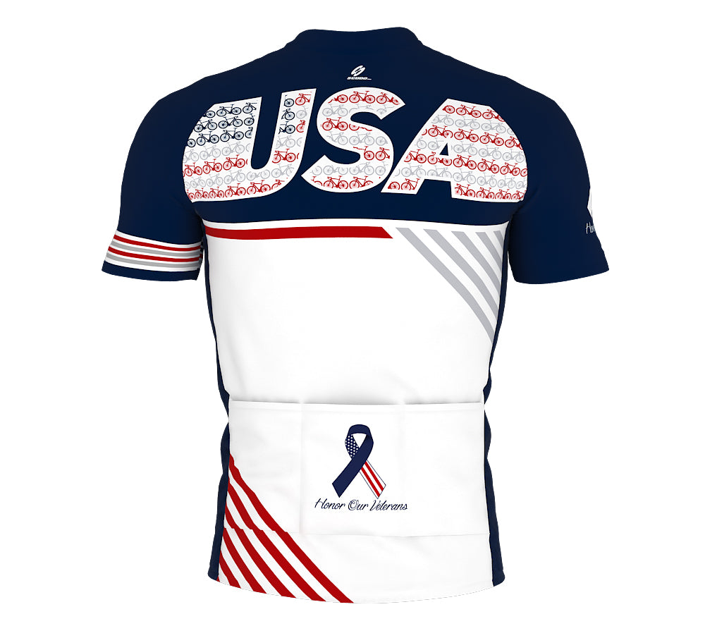 U.S. Honor Our Veterans Bike Flag Cycling Jersey