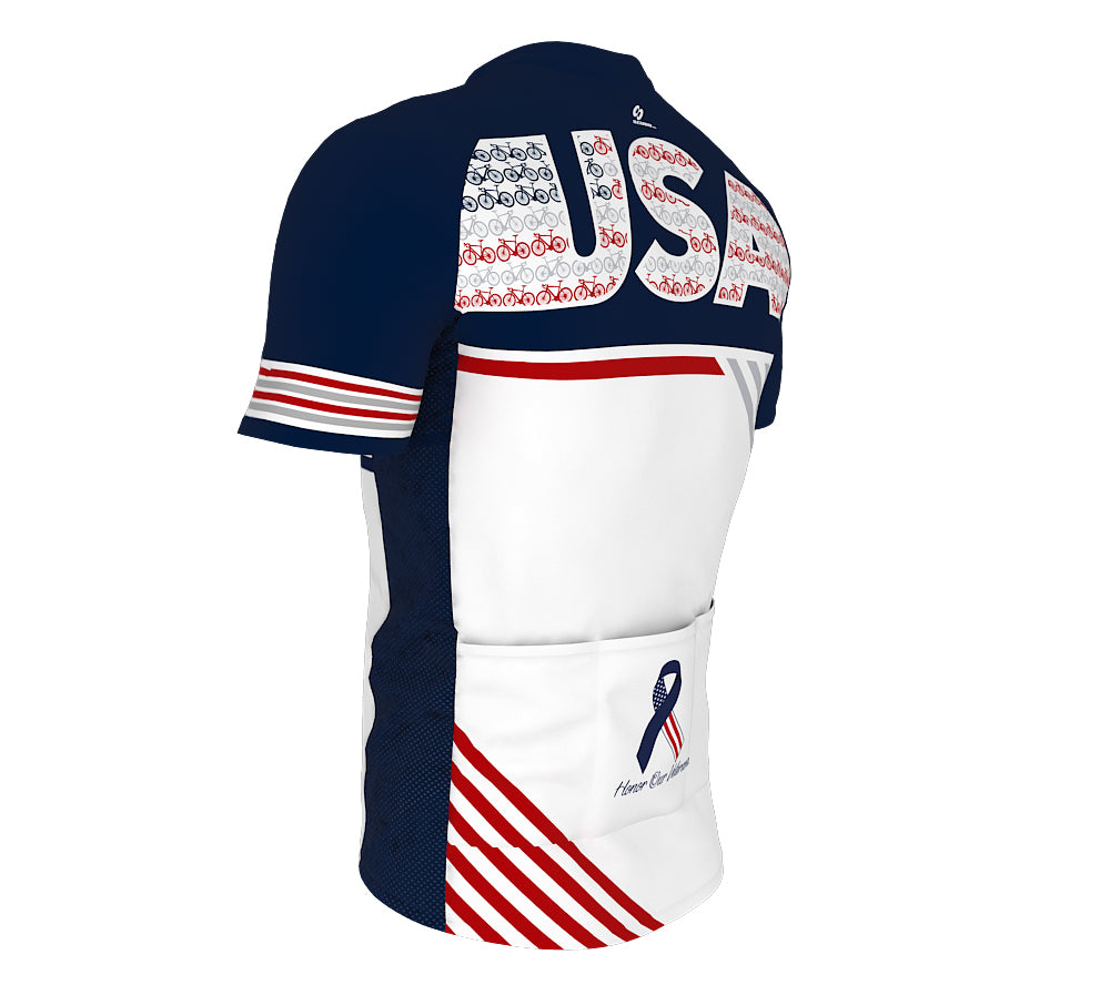 U.S. Honor Our Veterans Bike Flag Cycling Jersey