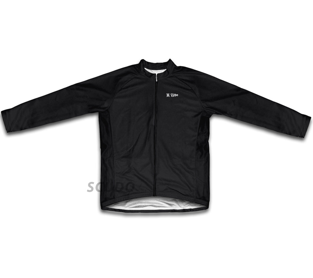 Black Winter Thermal Cycling Jersey