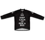 Keep Calm and Ride a Bike Black Cycling Jersey Long Sleeve