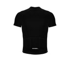Chroma Contrast |  Short Sleeve Cycling Jersey Black - Black zip - Gray seam | Men and Women