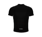 Chroma Contrast |  Short Sleeve Cycling Jersey Black - Black zip - Red seam | Men and Women