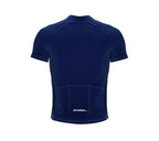 Chroma Contrast |  Short Sleeve Cycling Jersey Blue - Black zip - Gray seam | Men and Women