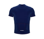 Chroma Contrast |  Short Sleeve Cycling Jersey Blue - Black zip - Red seam | Men and Women