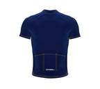 Chroma Contrast |  Short Sleeve Cycling Jersey Blue - Black zip - Yellow seam | Men and Women