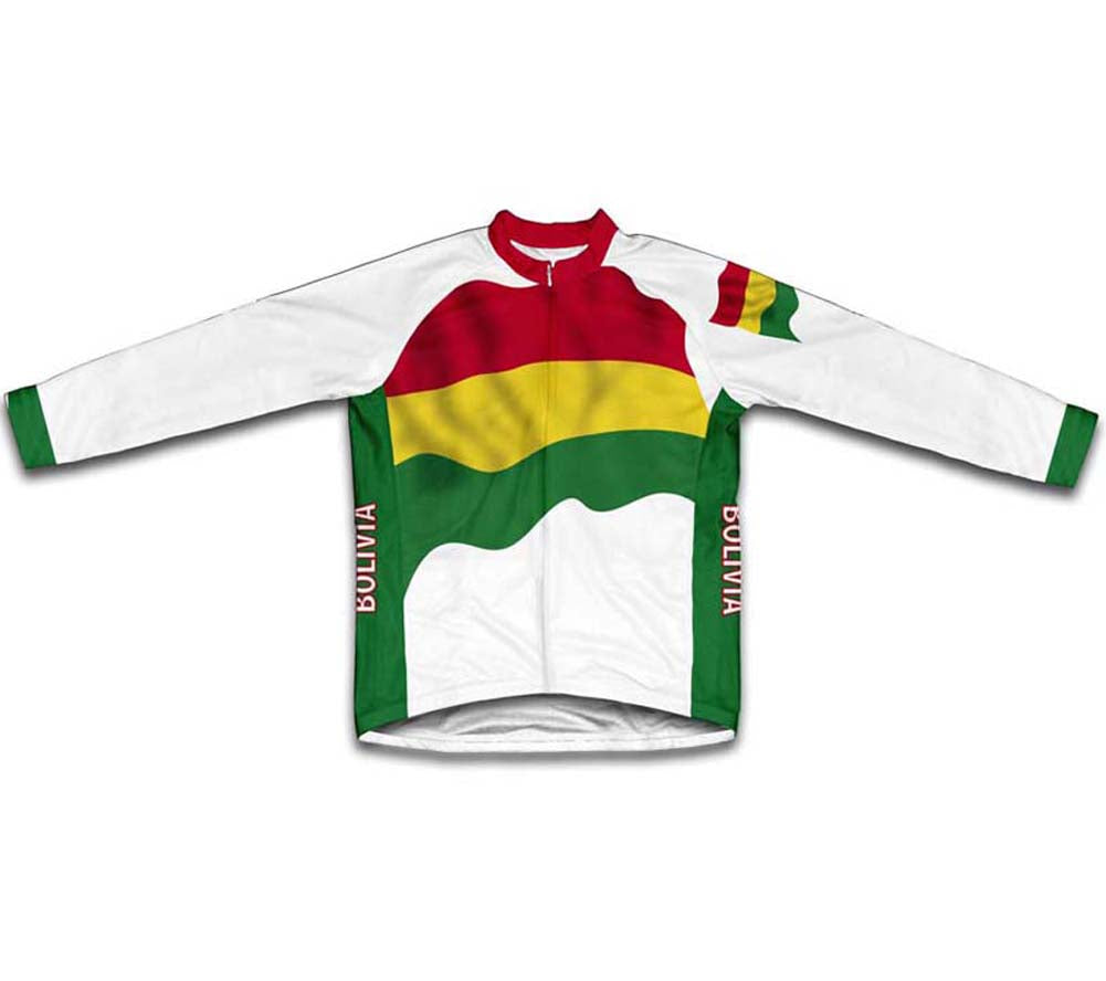 Bolivia Flag Winter Thermal Cycling Jersey