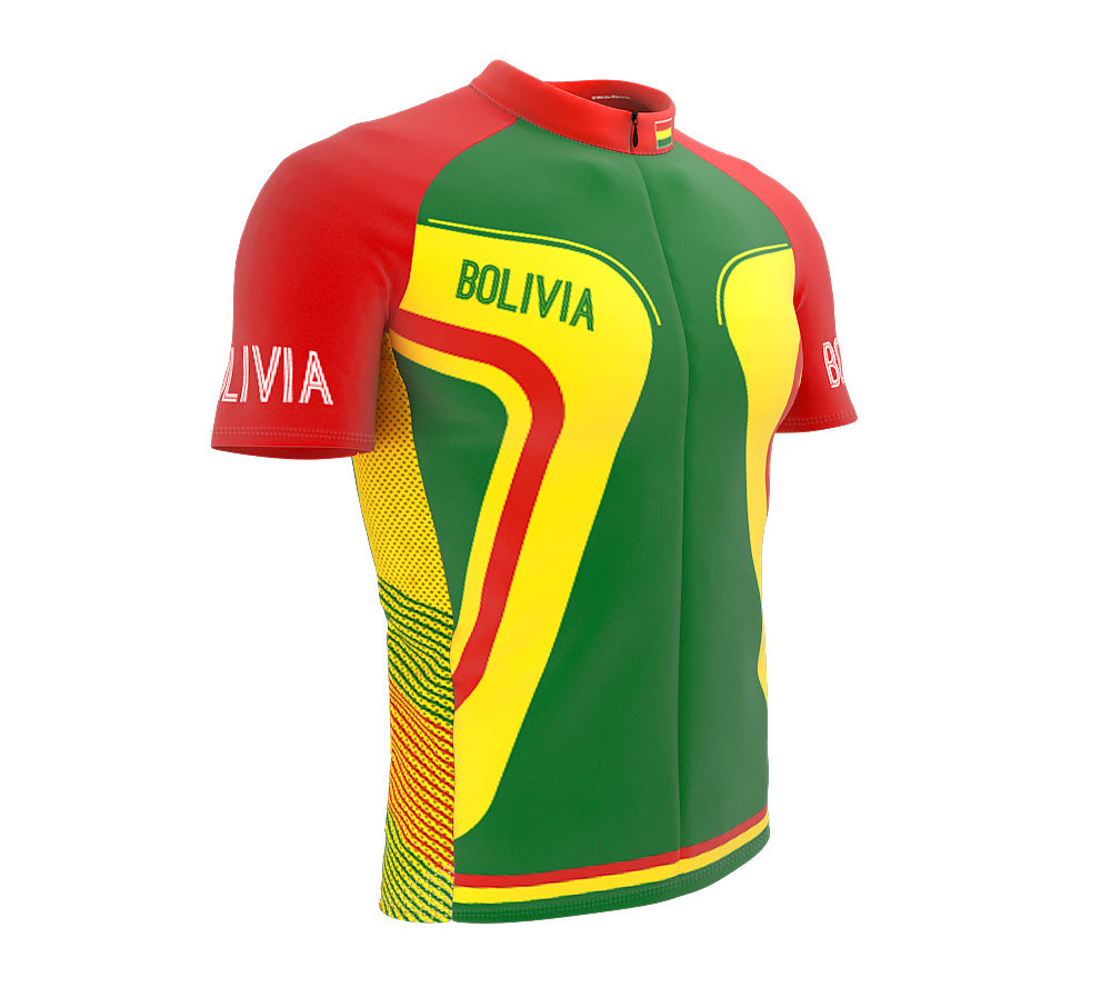 Bolivia  Full Zipper Bike Short Sleeve Cycling Jersey