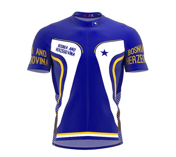 Bosnia And Herzegovina  Full Zipper Bike Short Sleeve Cycling Jersey for Men and Women