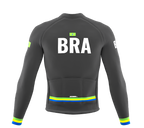 ScudoPro Pro Thermal Long Sleeve Cycling Jersey Country CODE Brasil Gray | Men and Women