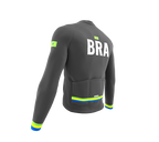 ScudoPro Pro Thermal Long Sleeve Cycling Jersey Country CODE Brasil Gray | Men and Women