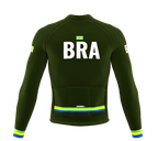 ScudoPro Pro Thermal Long Sleeve Cycling Jersey Country CODE Brasil Green | Men and Women