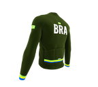 ScudoPro Pro Thermal Long Sleeve Cycling Jersey Country CODE Brasil Green | Men and Women