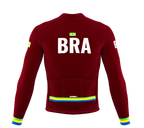 ScudoPro Pro Thermal Long Sleeve Cycling Jersey Country CODE Brasil Vine | Men and Women