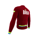 ScudoPro Pro Thermal Long Sleeve Cycling Jersey Country CODE Brasil Vine | Men and Women