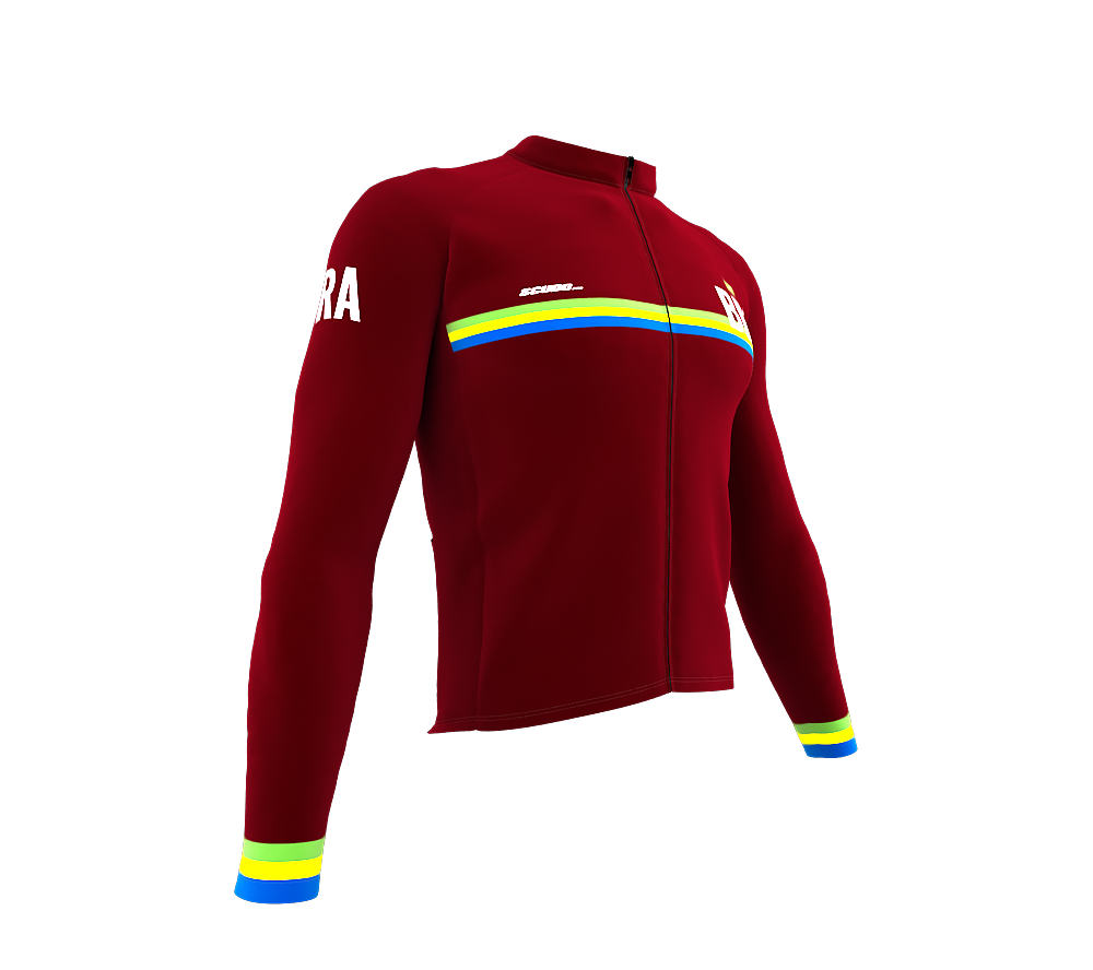 ScudoPro Pro Thermal Long Sleeve Cycling Jersey Country CODE Brasil Vine | Men and Women