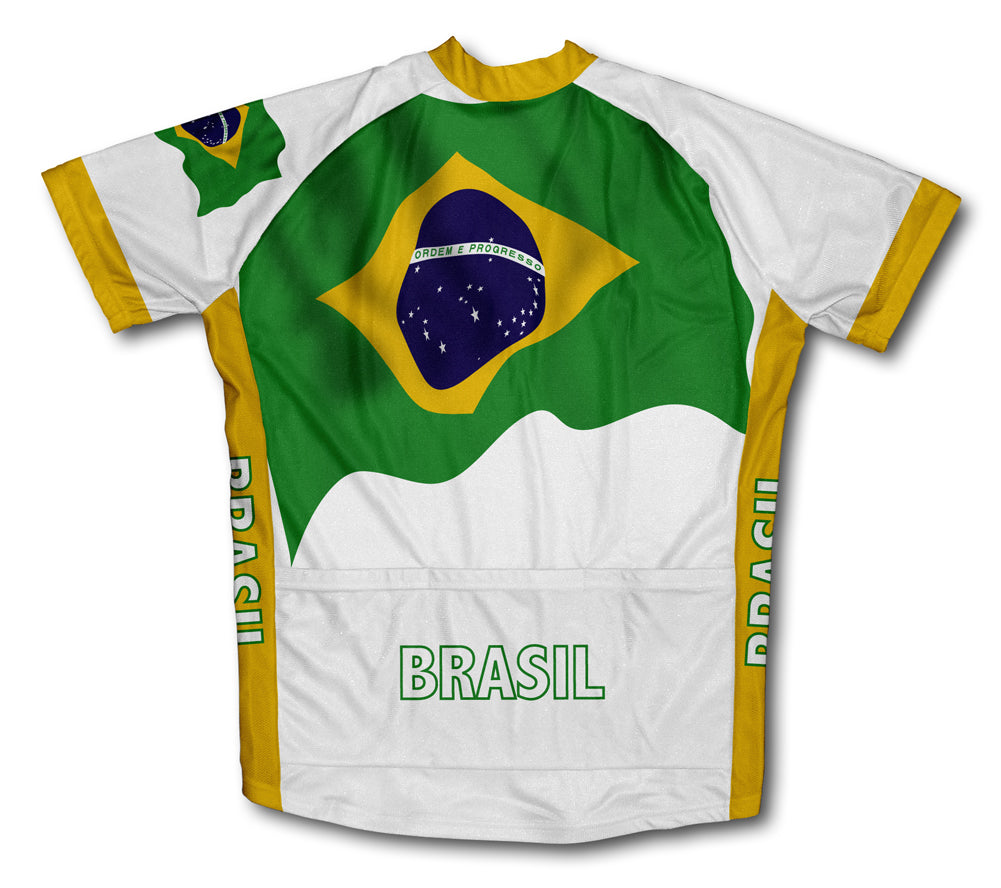 Brasil Flag Cycling Jersey for Men and Women