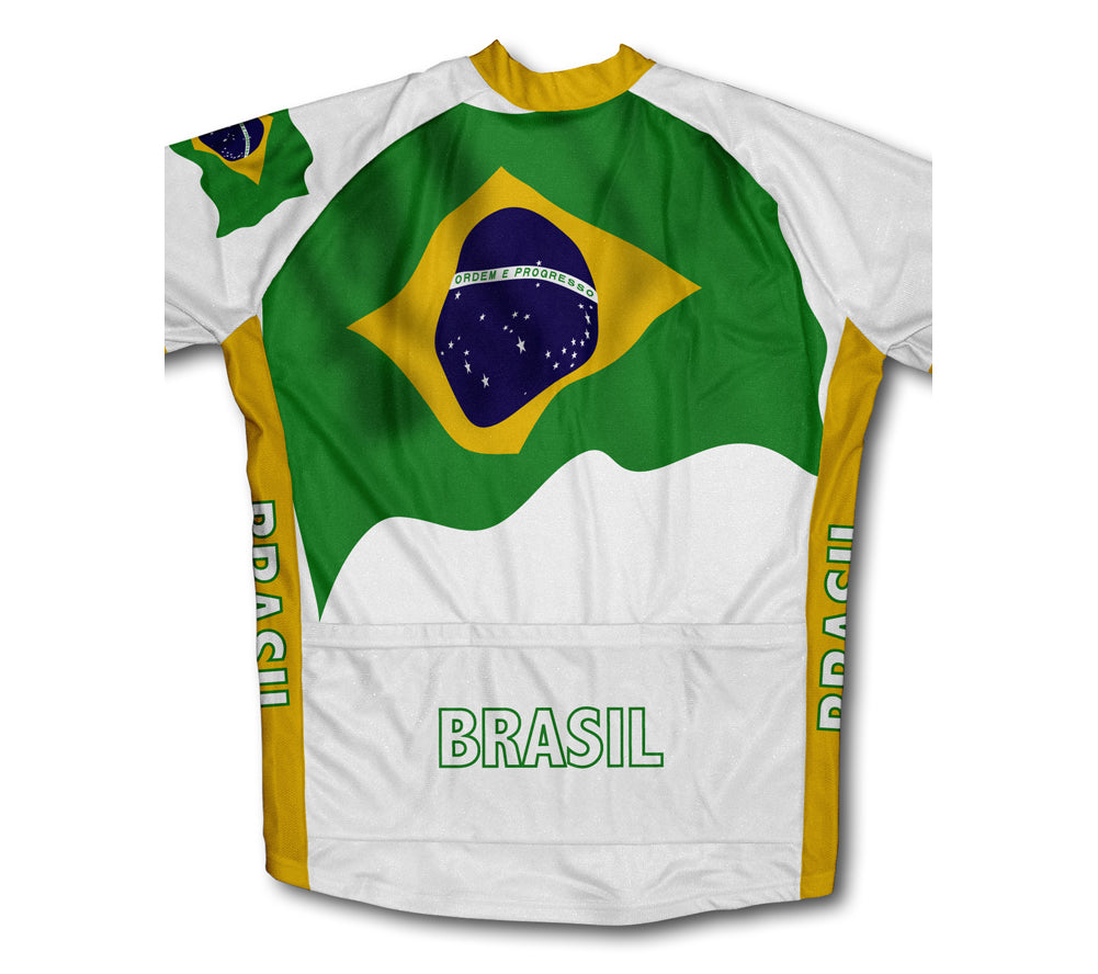 Brasil Flag Cycling Jersey for Men and Women
