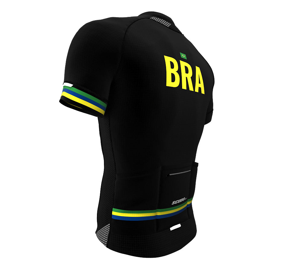 Brasil Black CODE Short Sleeve Cycling PRO Jersey for Men and Women