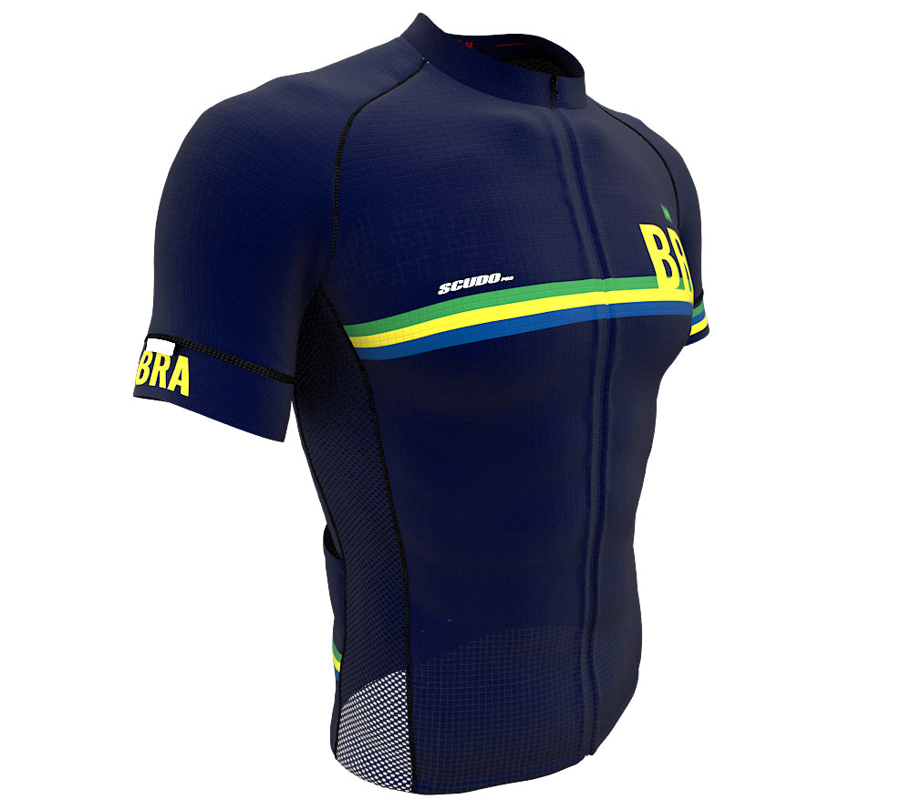 Brasil Blue CODE Short Sleeve Cycling PRO Jersey for Men and Women
