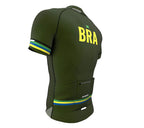Brasil Green CODE Short Sleeve Cycling PRO Jersey for Men and Women