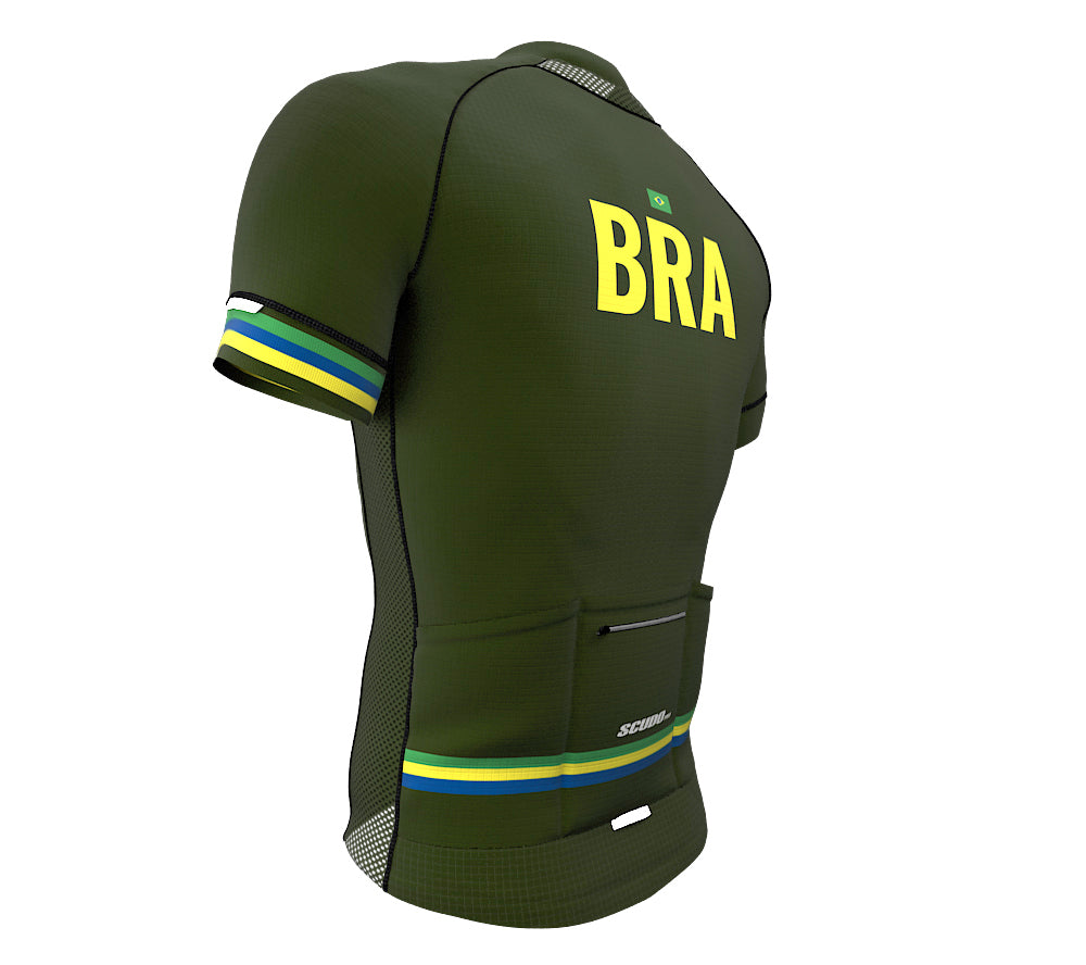 Brasil Green CODE Short Sleeve Cycling PRO Jersey for Men and Women