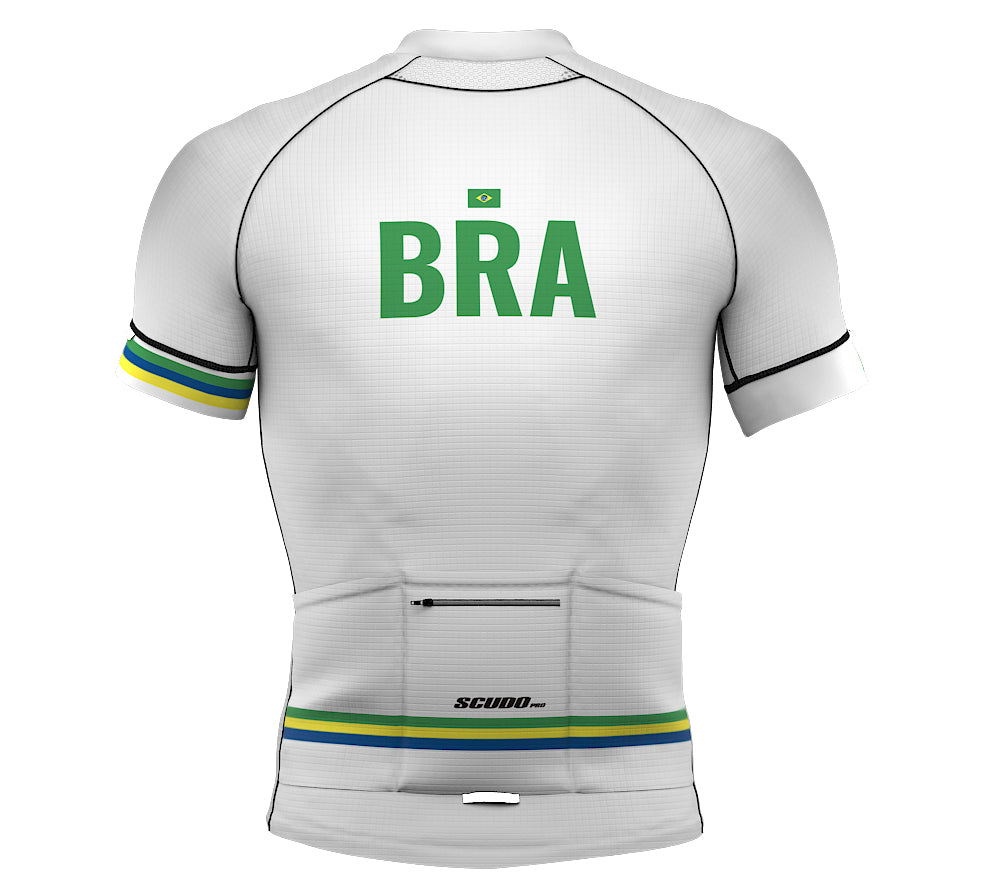 Brasil White CODE Short Sleeve Cycling PRO Jersey for Men and Women