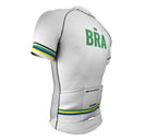 Brasil White CODE Short Sleeve Cycling PRO Jersey for Men and Women
