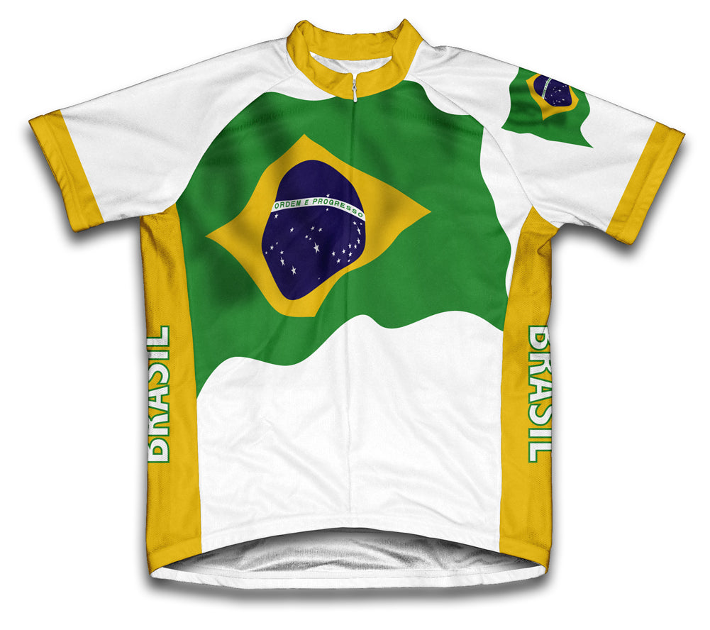 Brasil Flag Cycling Jersey for Men and Women