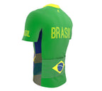 Brasil  Full Zipper Bike Short Sleeve Cycling Jersey