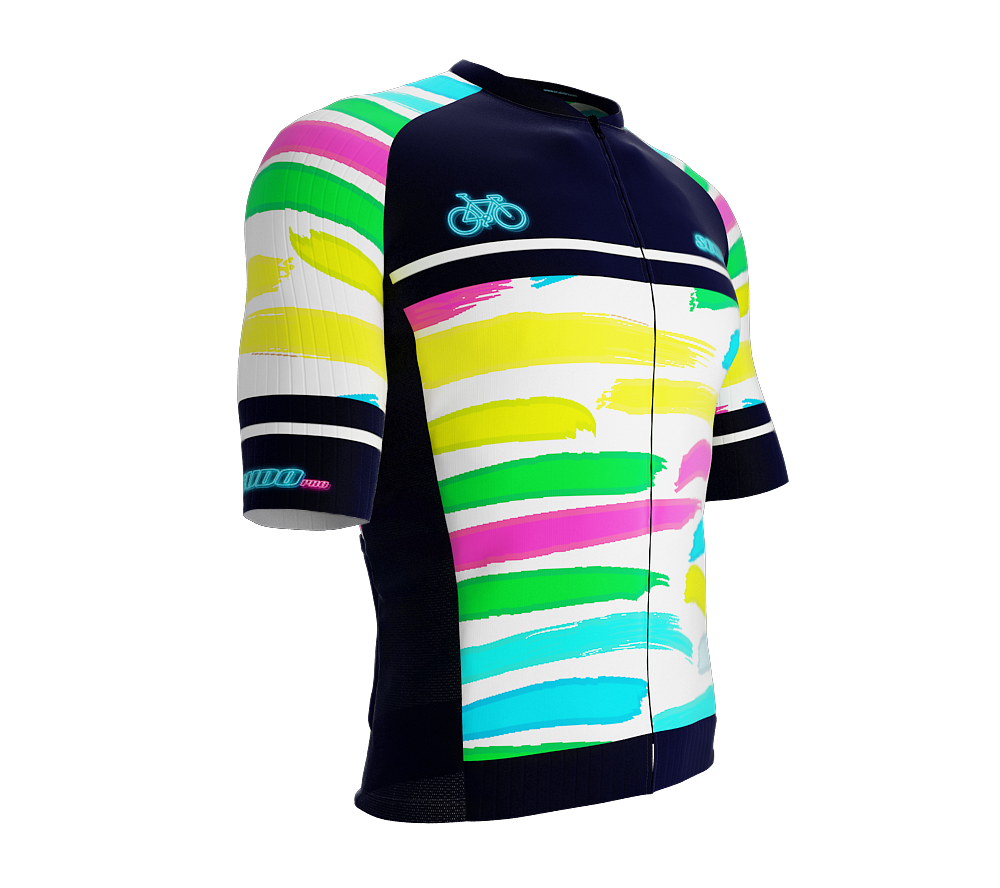 ScudoPro Elite Fit Short Sleeve Cycling Jersey Retro BrushStrock |  Men and Women
