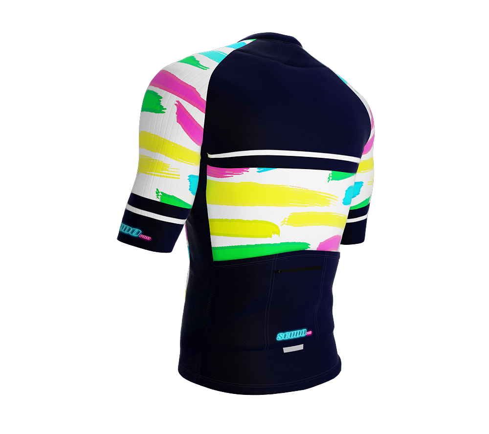 ScudoPro Elite Fit Short Sleeve Cycling Jersey Retro BrushStrock |  Men and Women
