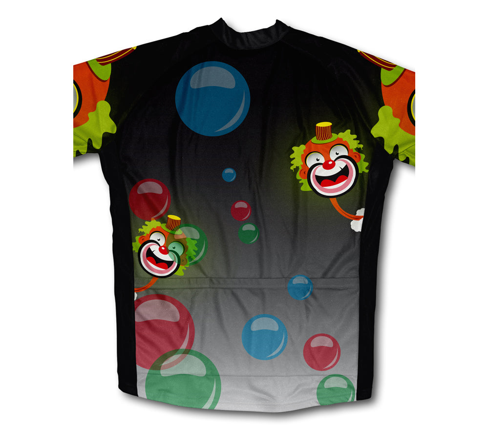 Bubbly Clown Short Sleeve Cycling Jersey for Men and Women