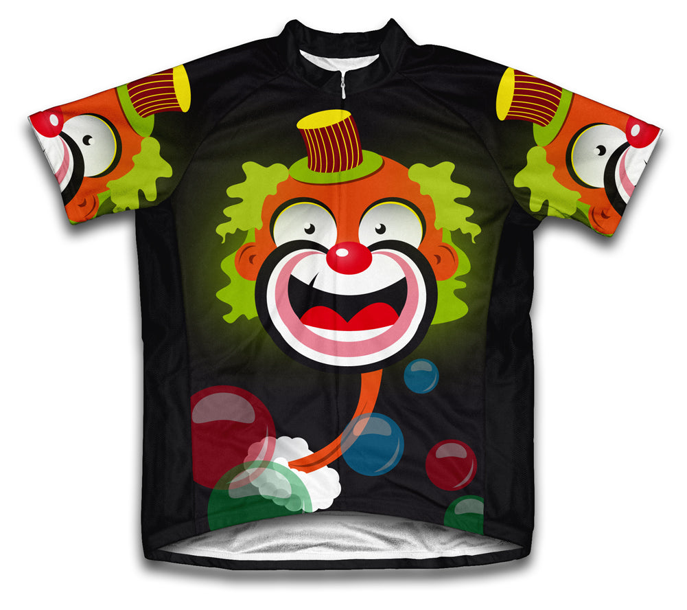 Bubbly Clown Short Sleeve Cycling Jersey for Men and Women