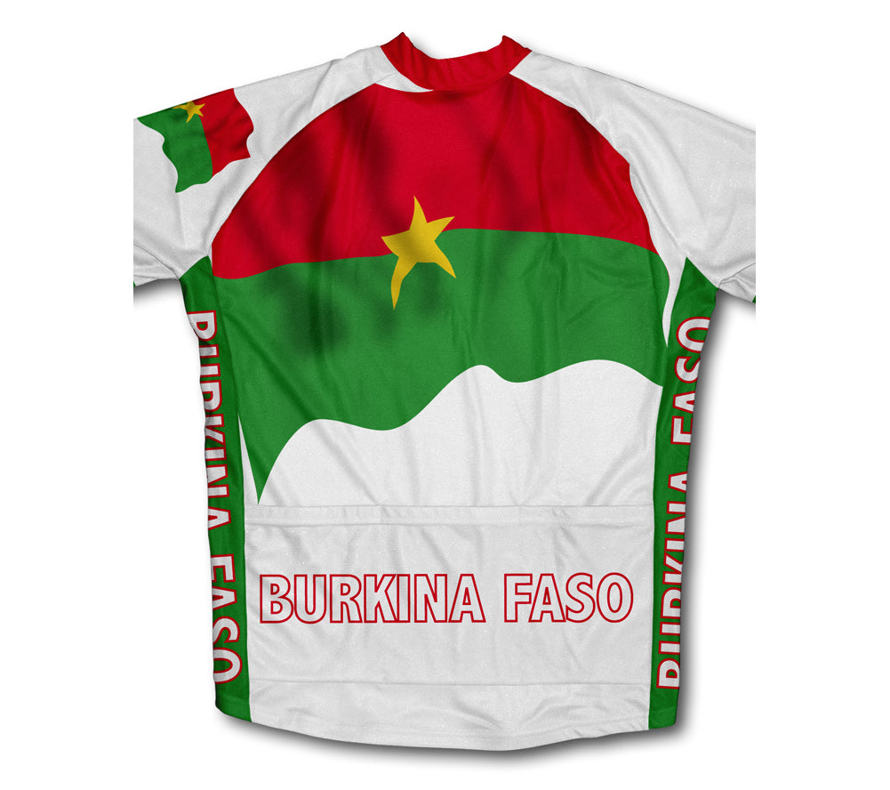Burkina Faso Flag Cycling Jersey for Men and Women