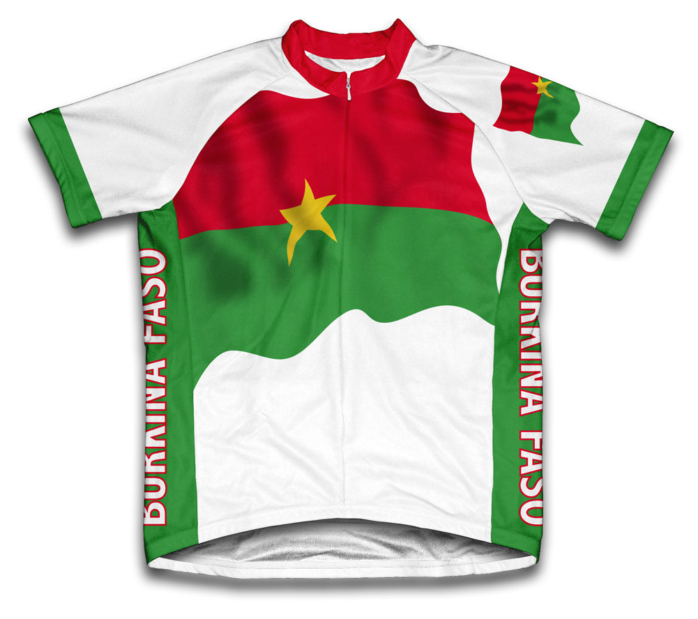 Burkina Faso Flag Cycling Jersey for Men and Women